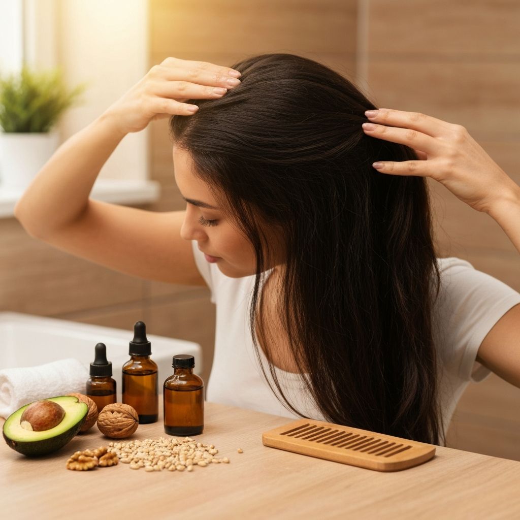 Masaža vlasišta ružmarinovim uljem kao prirodna potpora kod alopecije areate