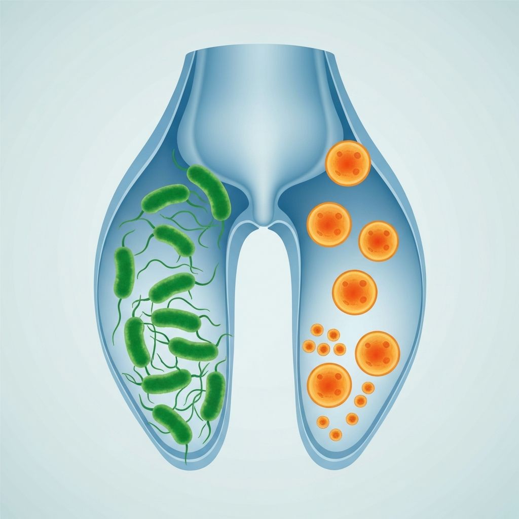 ilustracija simptoma gljivice u rodnici