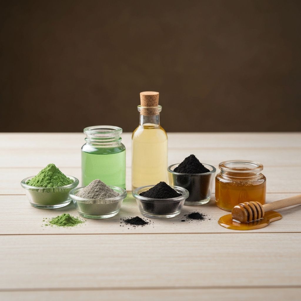 Prirodni sastojci za čišćenje pora – zelena glina, witch hazel i aktivni ugljen